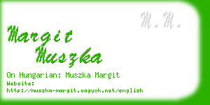 margit muszka business card